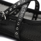 Croix Mesh Ballet Flats