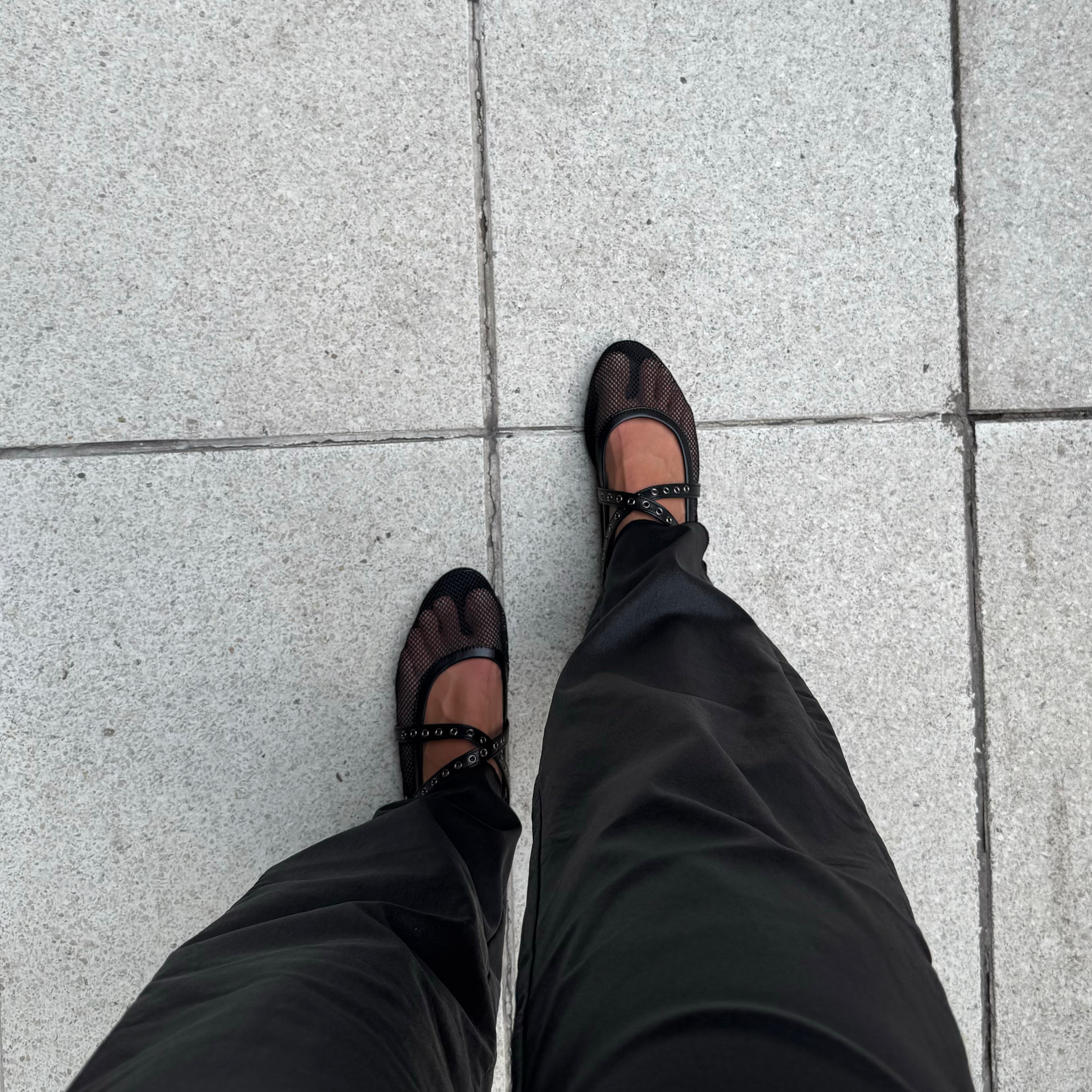 Croix Mesh Ballet Flats